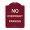 Signmission Designer Series No Overnight Parking, Burgundy Heavy-Gauge Aluminum Sign, 24" x 18", BU-1824-23832 A-DES-BU-1824-23832 - alternate 1